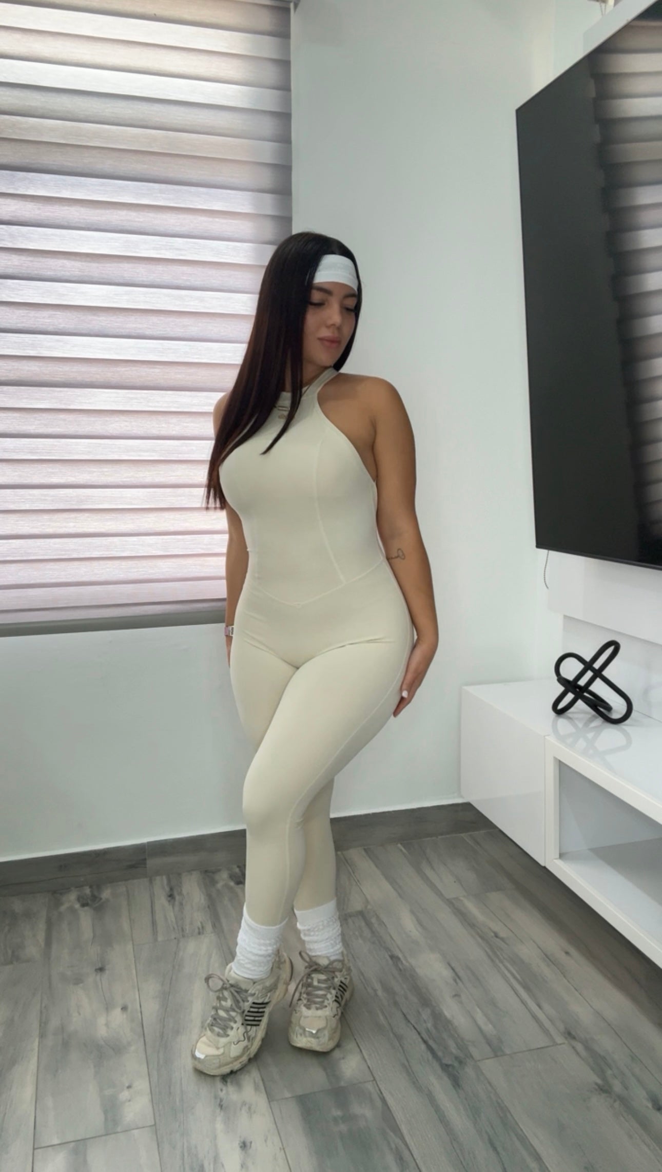 Cream Jumpsuit